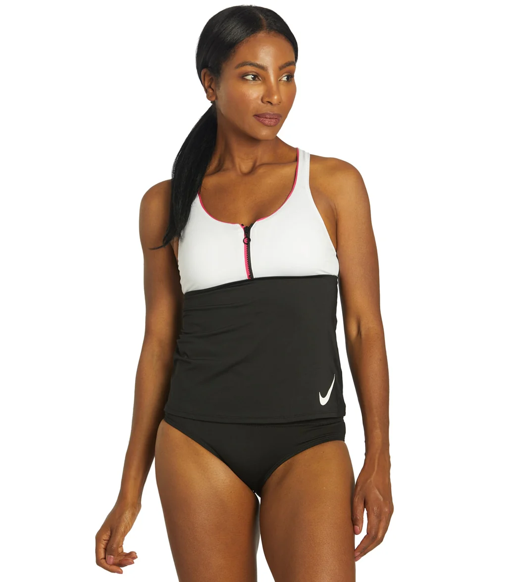 Nike Women's Colorblock Racerback Tankini Top - Image 21