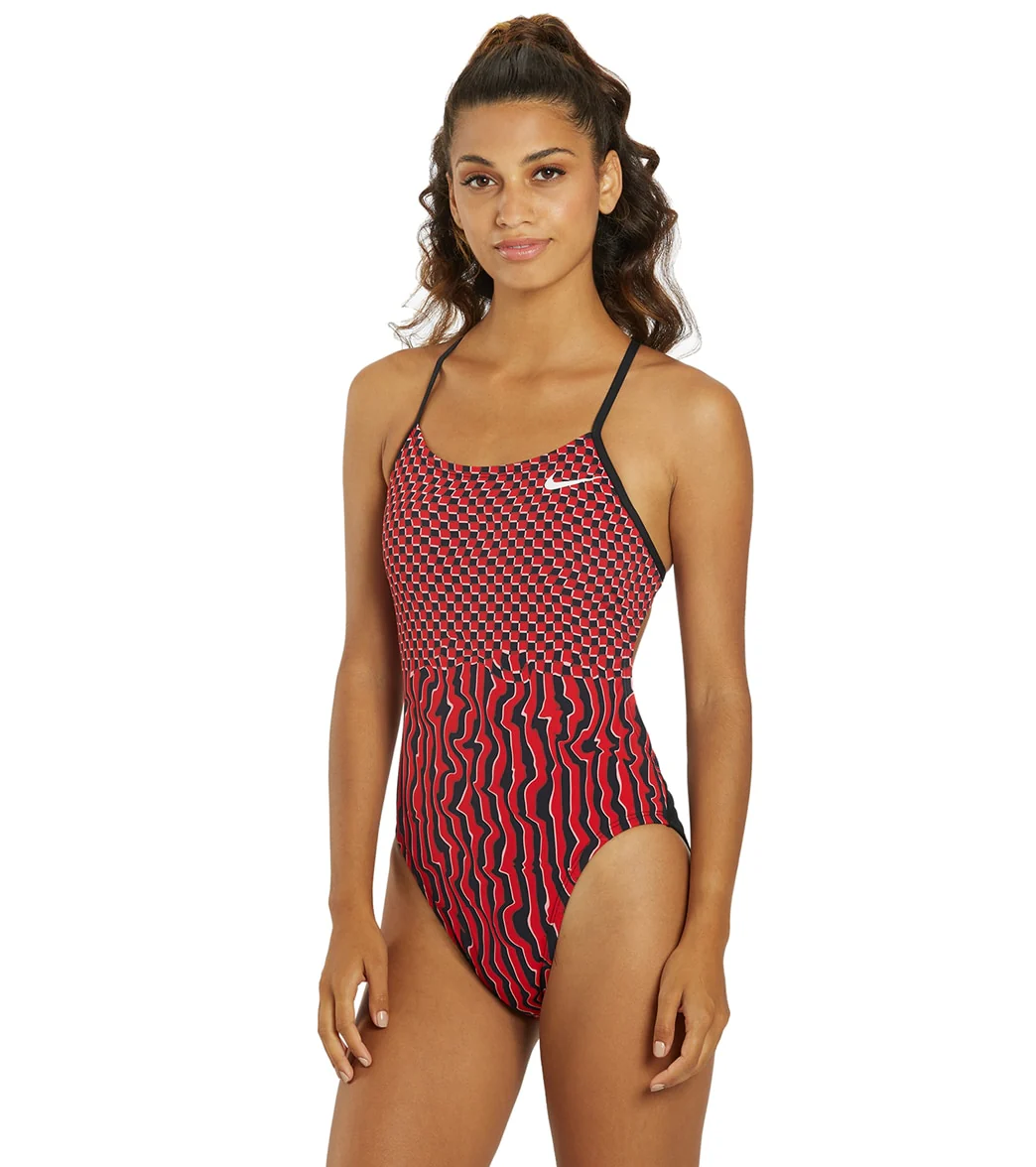 Nike Women's Drippy Check Cut Out One Piece Swimsuit - Image 22
