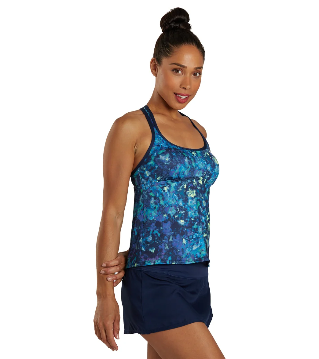 Nike Women's Earth Dye Racerback Tankini Top - Image 8