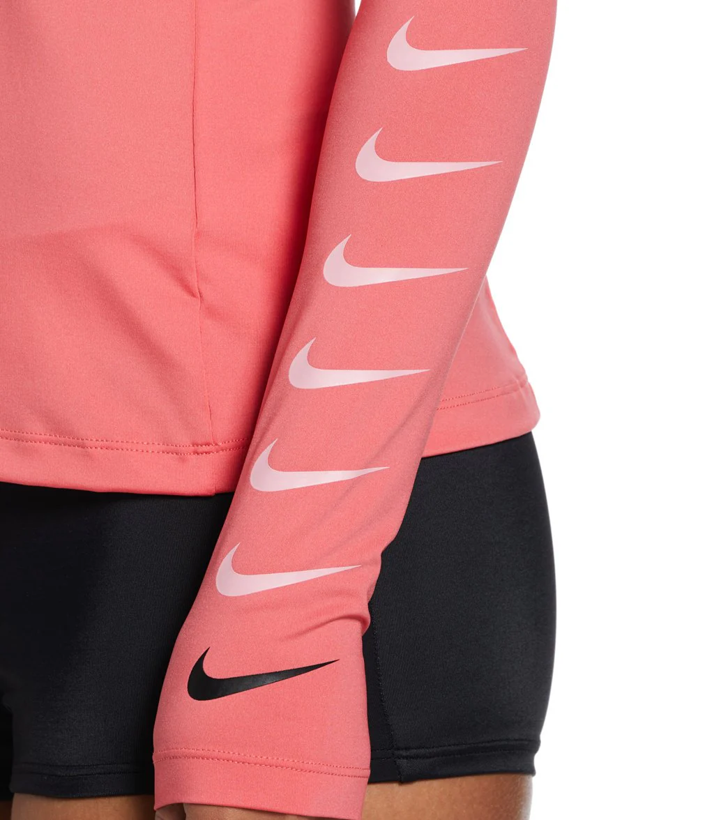 Nike Women's Essential Logo Long Sleeve Zip Cover Up - Image 21