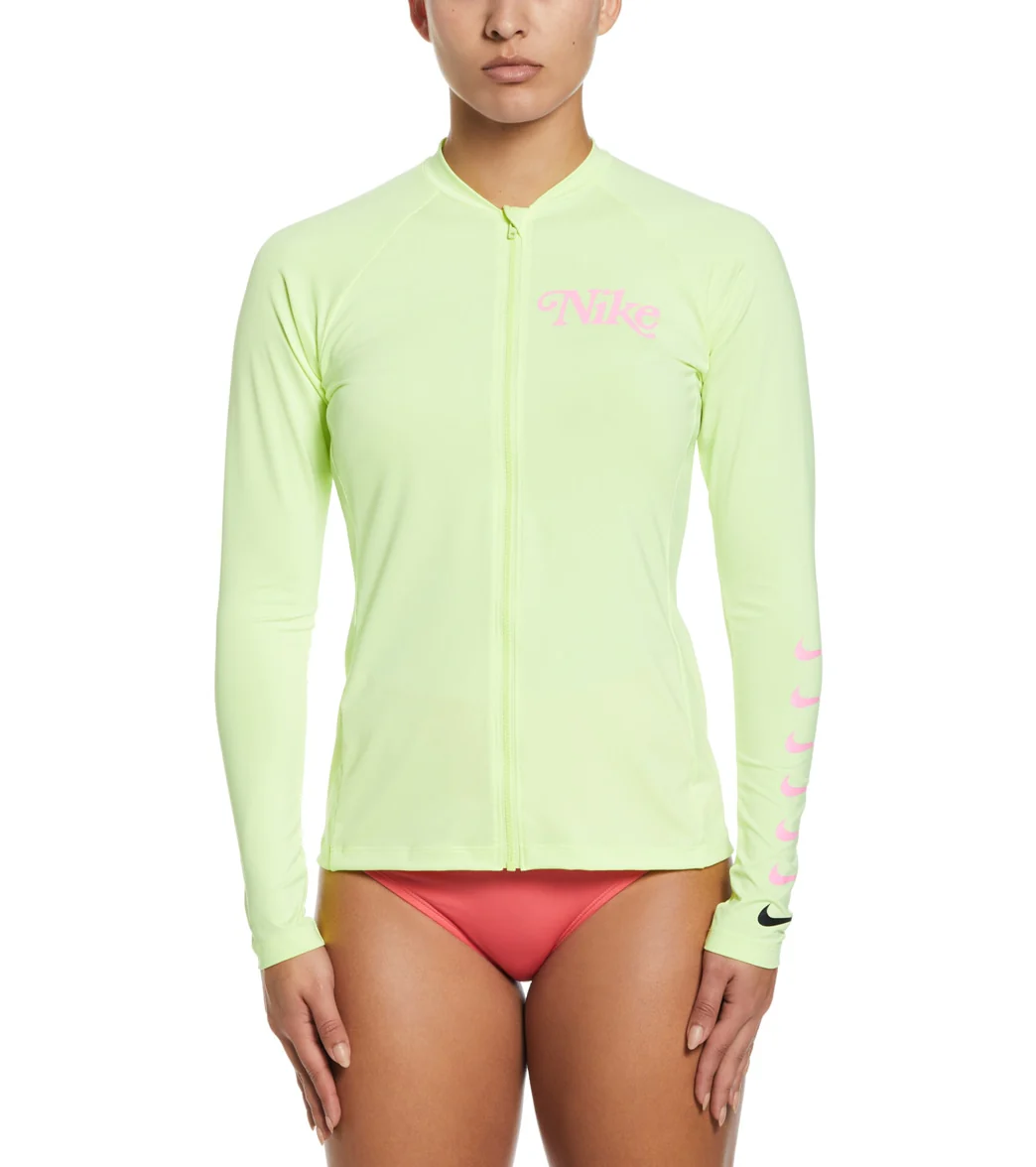 Nike Women's Essential Logo Long Sleeve Zip Cover Up - Image 41