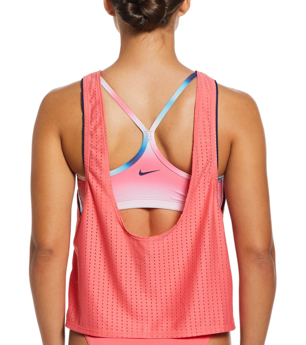 Nike Women's Horizon Stripe Layered Tankini Top - Image 2