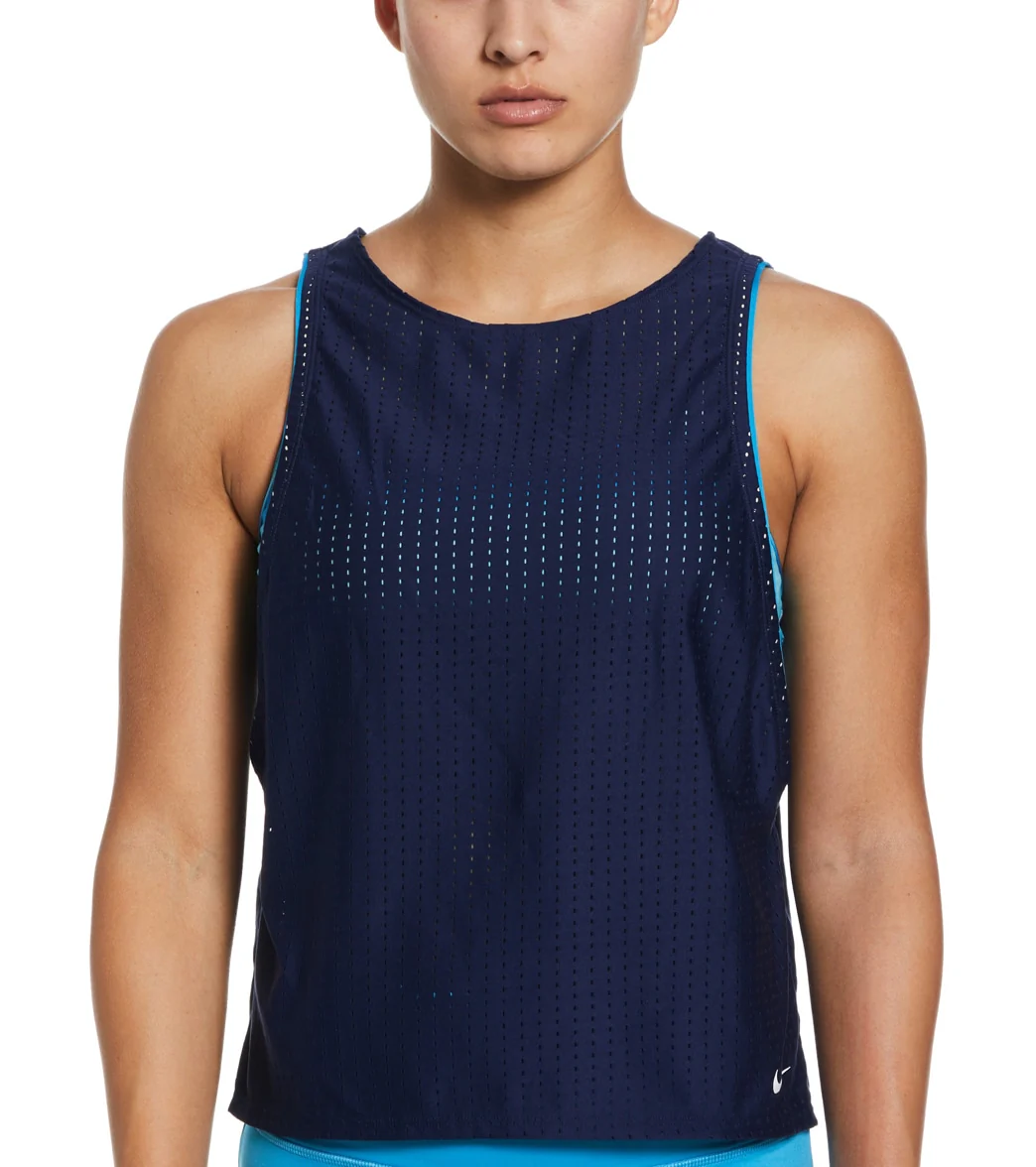 Nike Women's Horizon Stripe Layered Tankini Top - Image 9