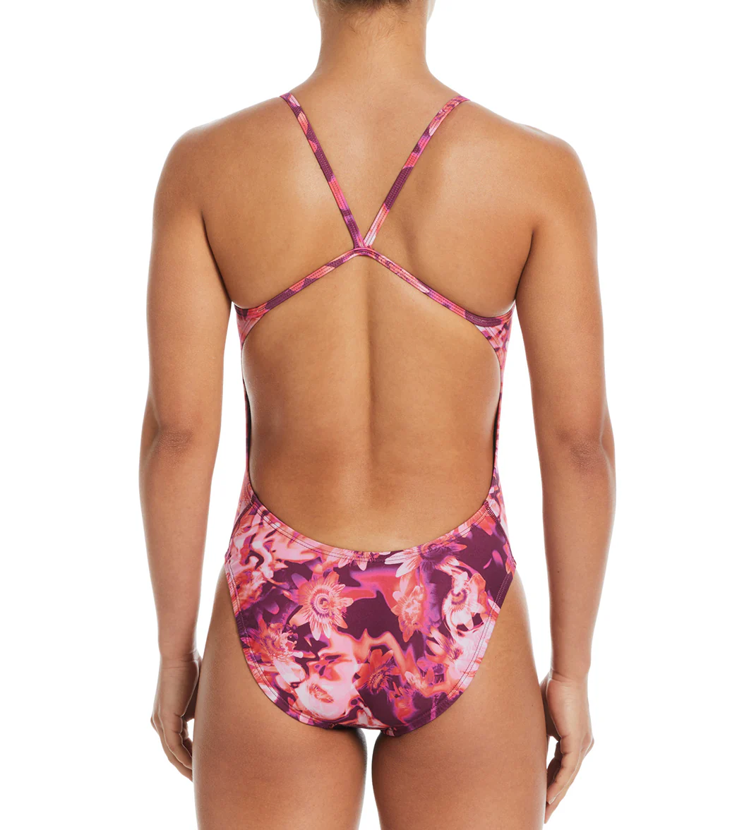 Nike Women's Hydrastrong Multi Print Cut Out One Piece Swimsuit - Image 2
