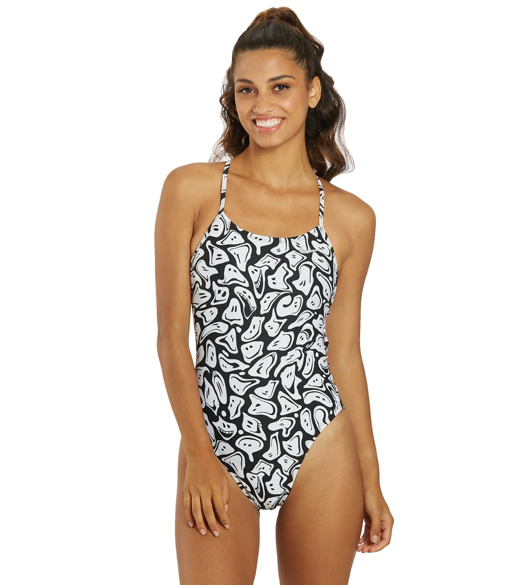 Nike Women's HydraStrong Multi Print Lace Up Tie Back One Piece Swimsuit - Image 37