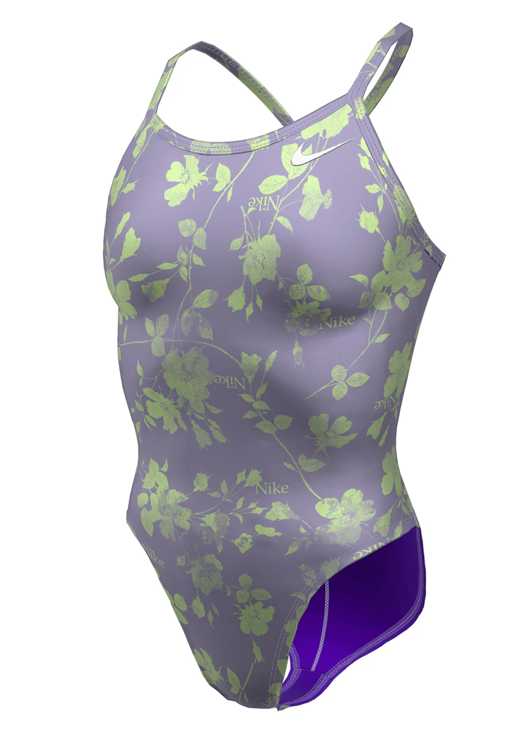Nike Women's HydraStrong Multi Print Racer Back One Piece Swimsuit