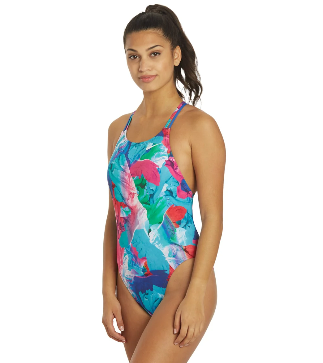 Nike Women's HydraStrong Multiple Print Spiderback One Piece Swimsuit - Image 5