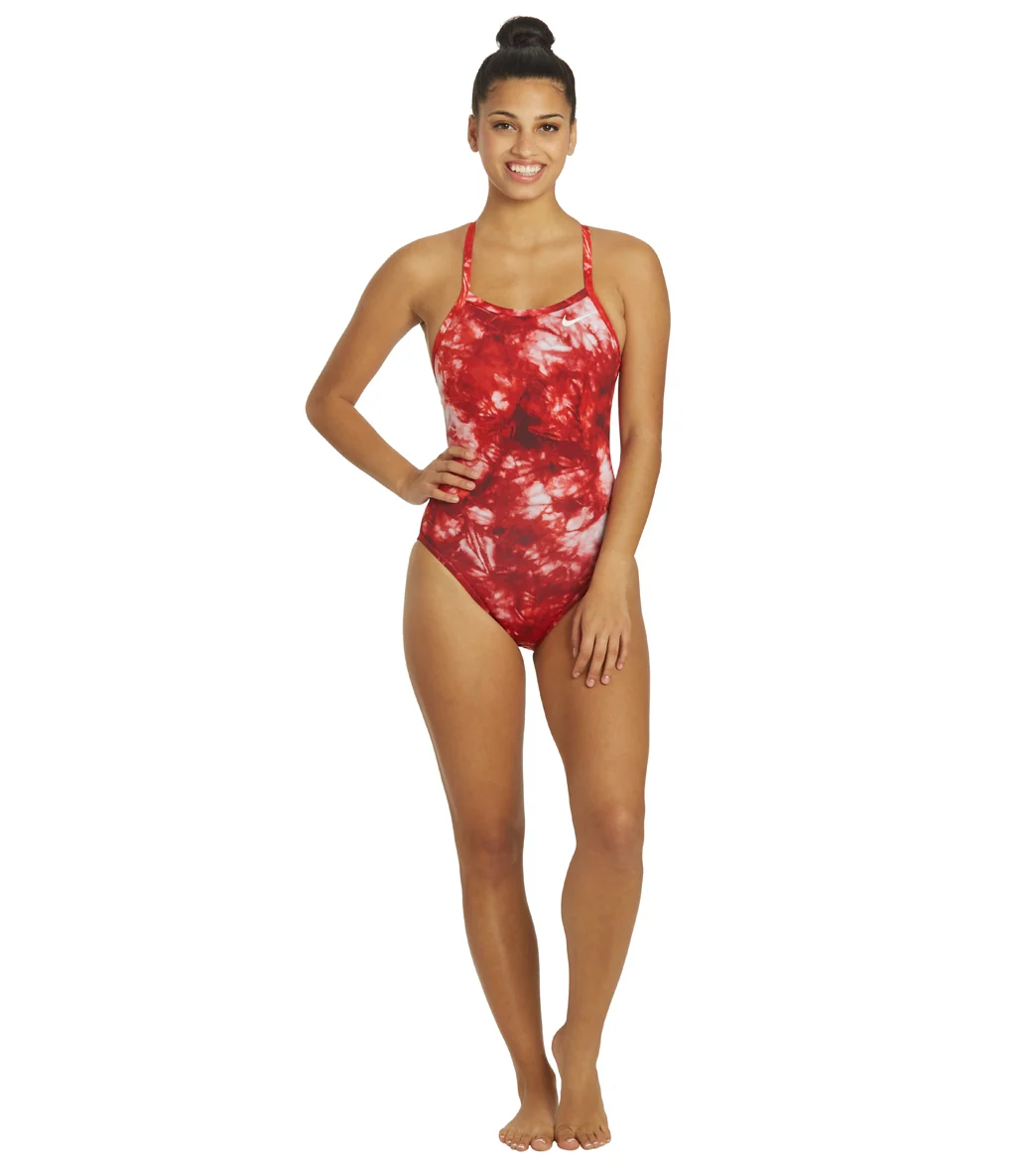 Nike Women's Hydrastrong Tie Dye Crossback One Piece Swimsuit - Image 10