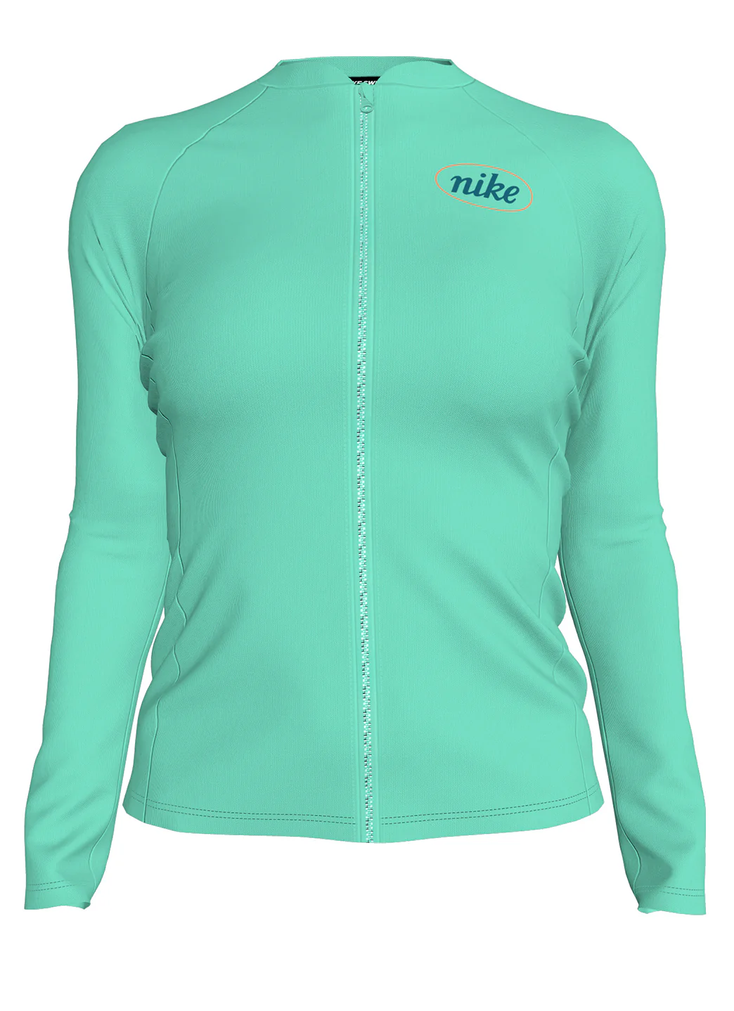 Nike Women's Long Sleeve Zip Hydro Rash Guard