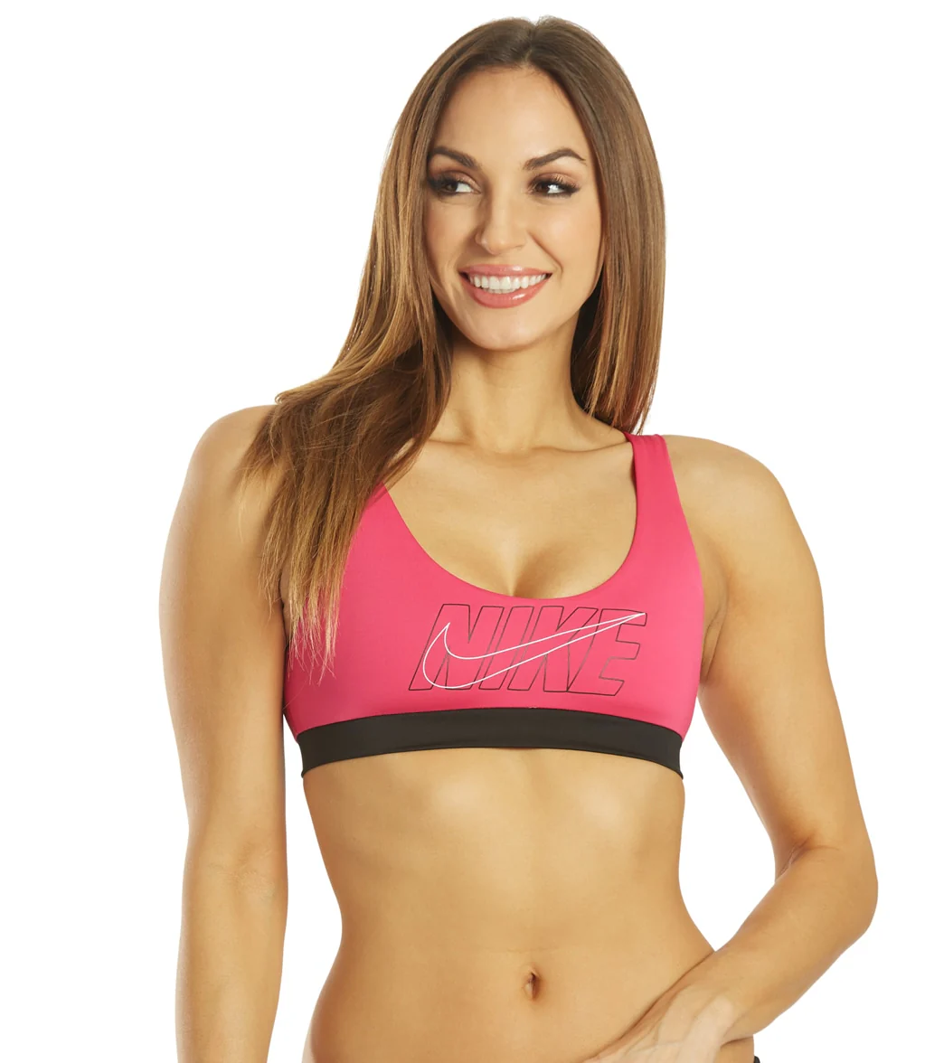 Nike Women's Multi Logo Scoop Neck Bikini Top - Image 8