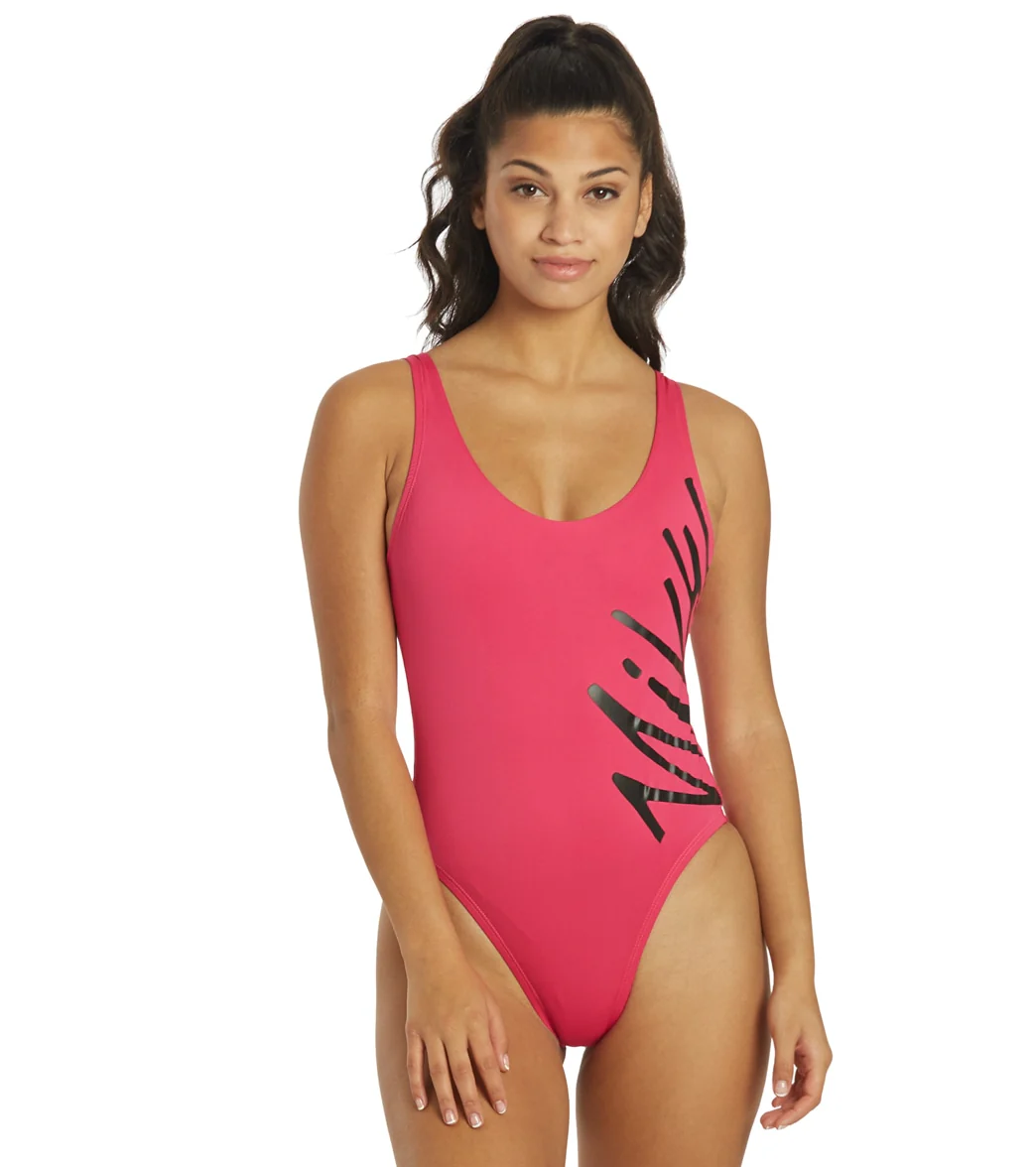 Nike Women's Multi Logo U Back One Piece Swimsuit - Image 23