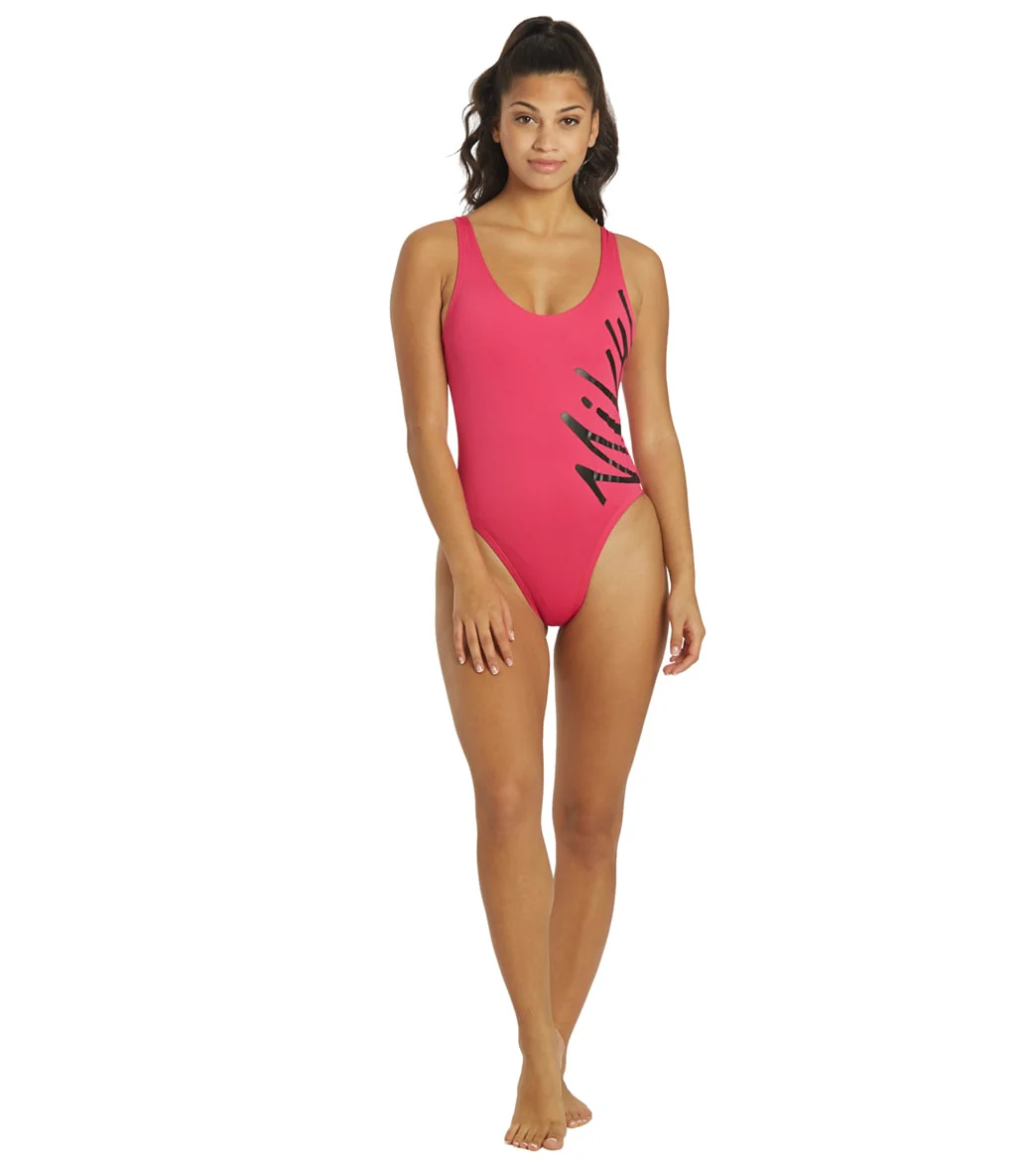 Nike Women's Multi Logo U Back One Piece Swimsuit - Image 27