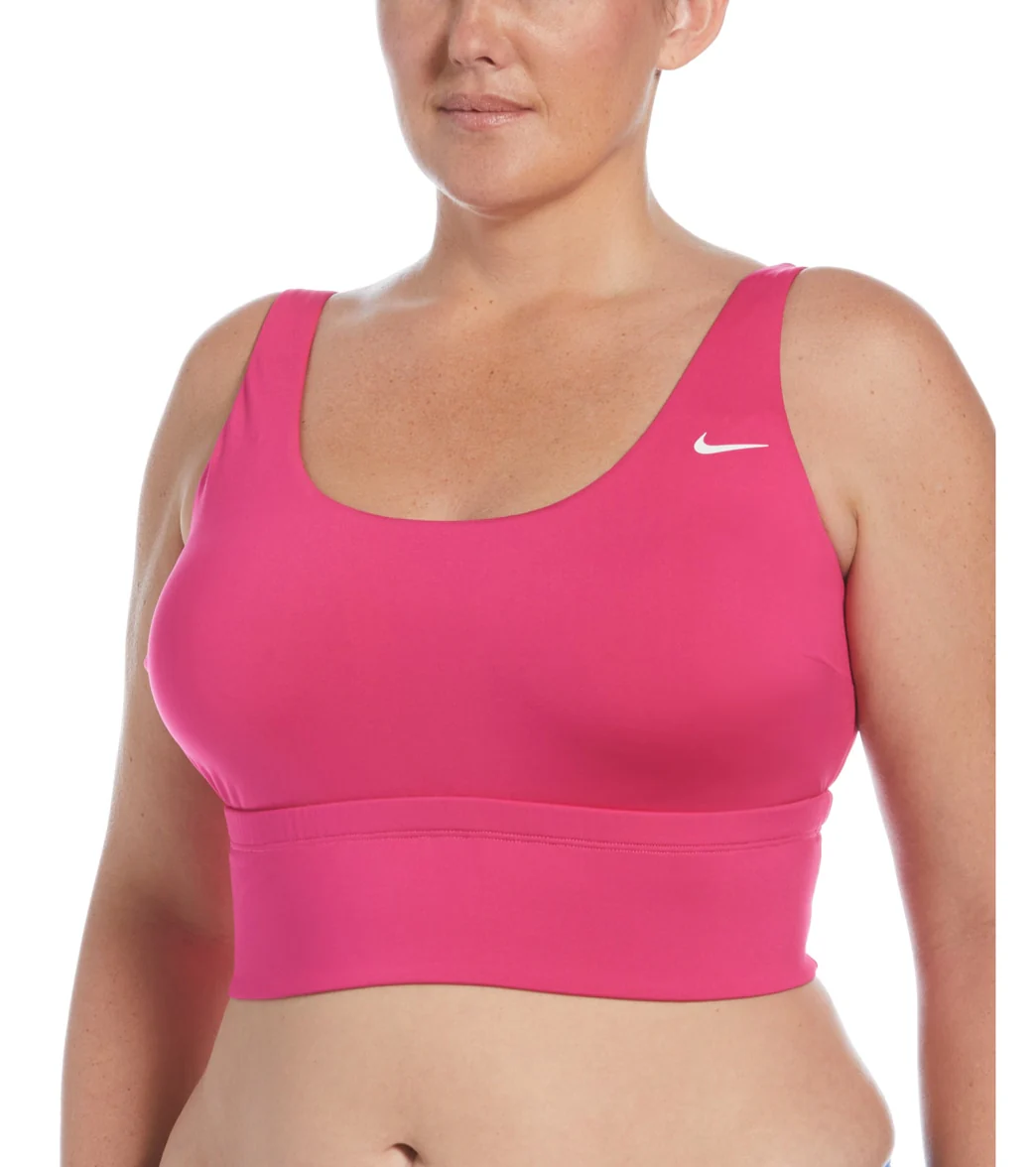 Nike Women's Plus Size Essential Scoop Neck Midkini Top