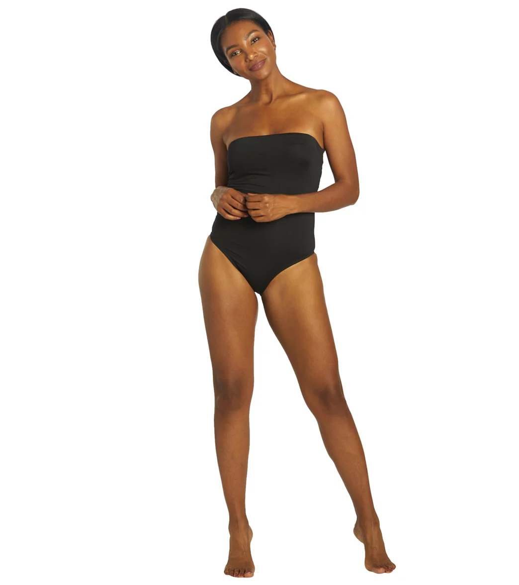 Nike Women's Solid Lace-Up Back Bandeau One Piece Swimsuit - Image 4