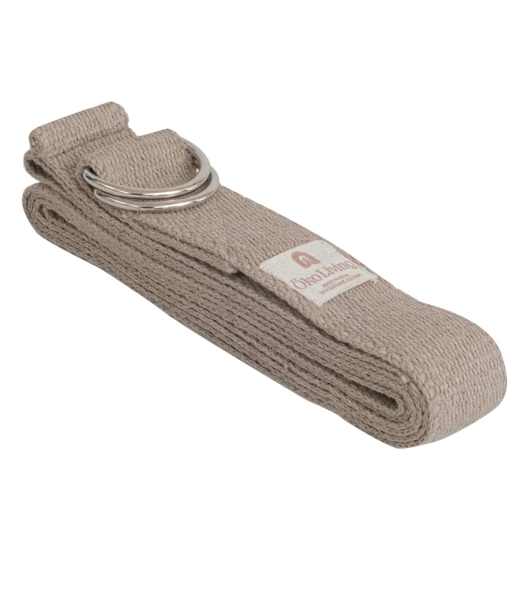Oko Living Organic Cotton Naturally Dyed 8 Foot Yoga Strap
