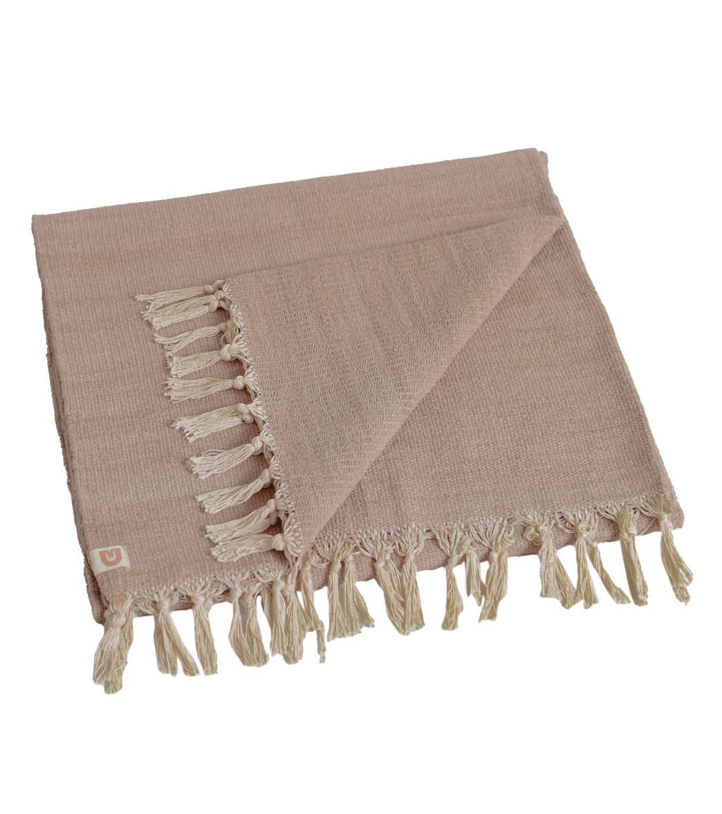 Oko Living Organic Cotton Naturally Dyed Yoga Blanket - Image 5