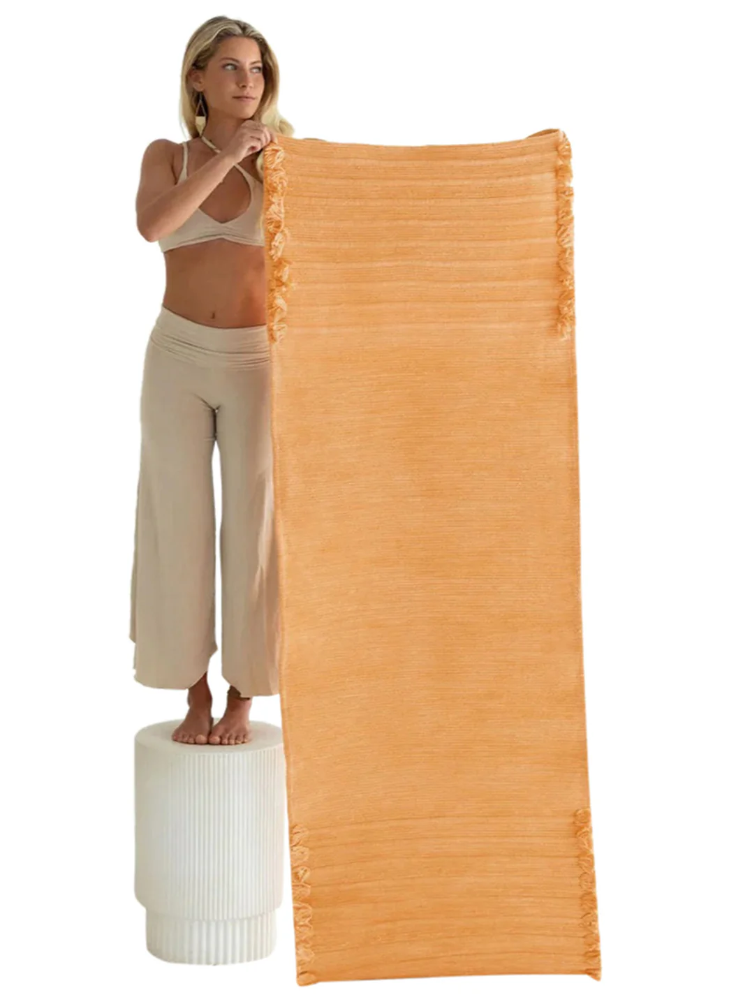 Oko Living Sunstone Organic Cotton Herbal Yoga Rug - Image 2