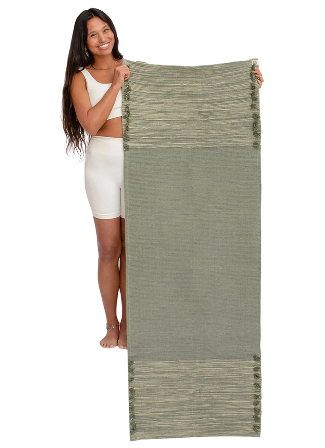 Oko Living Sunstone Organic Cotton Herbal Yoga Rug - Image 3
