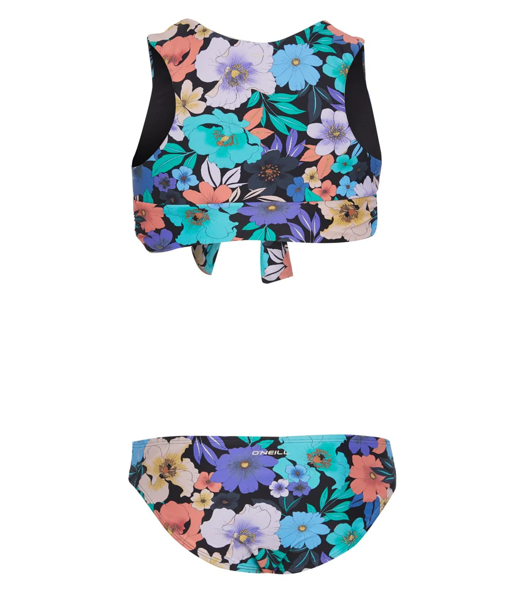 O'Neill Girls' Abbie Floral High Neck Two Piece Bikini Set (Big Kid) - Image 2