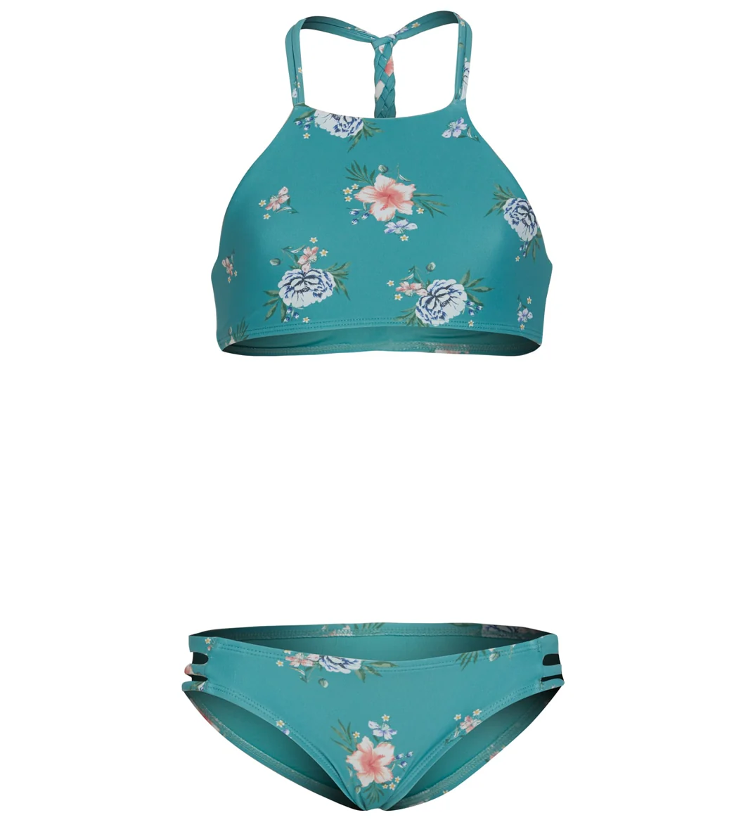 O'Neill Girls' Chan Floral Braided High Neck Swim Set (Little Kid, Big Kid) - Image 4
