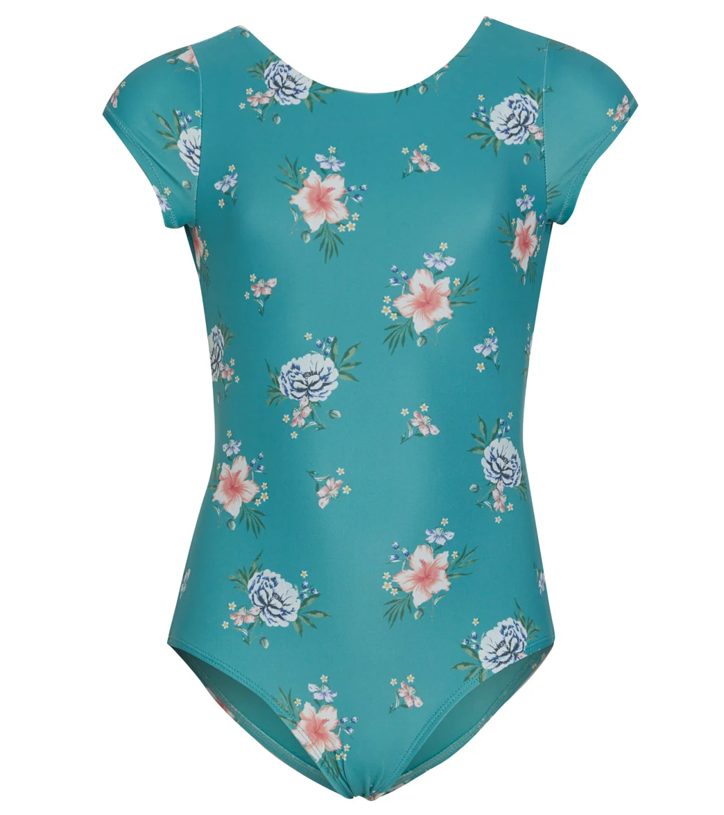 O'Neill Girls' Chan Floral Short Sleeve Tie Back One Piece Swimsuit (Little Kid, Big Kid) - Image 4