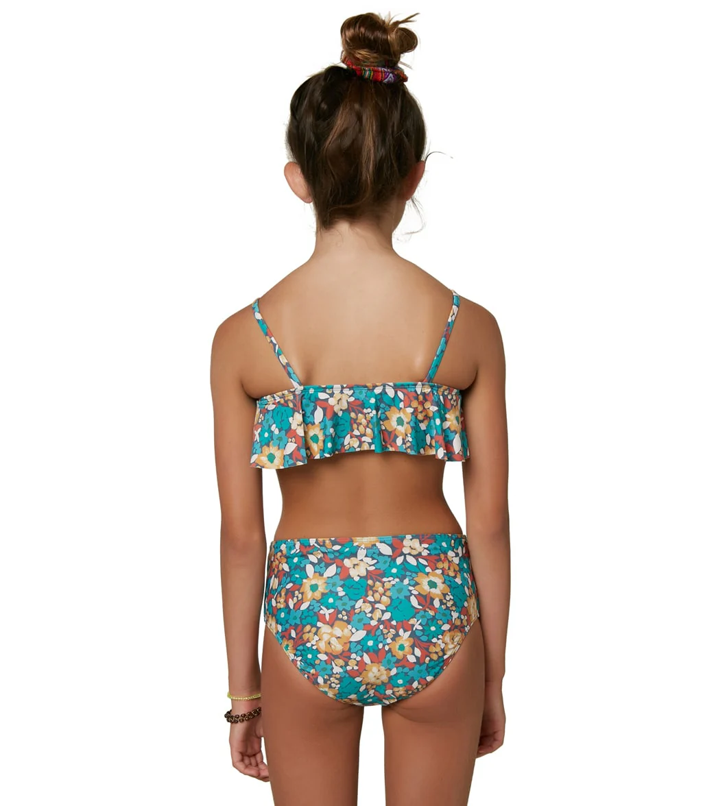 O'Neill Girls' Lani Ditsy Ruffle Two Piece Bikini Set - Image 3