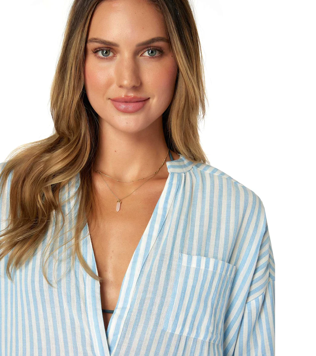 O'Neill Women's Belizin Stripe Cover Up Shirt Dress - Image 5