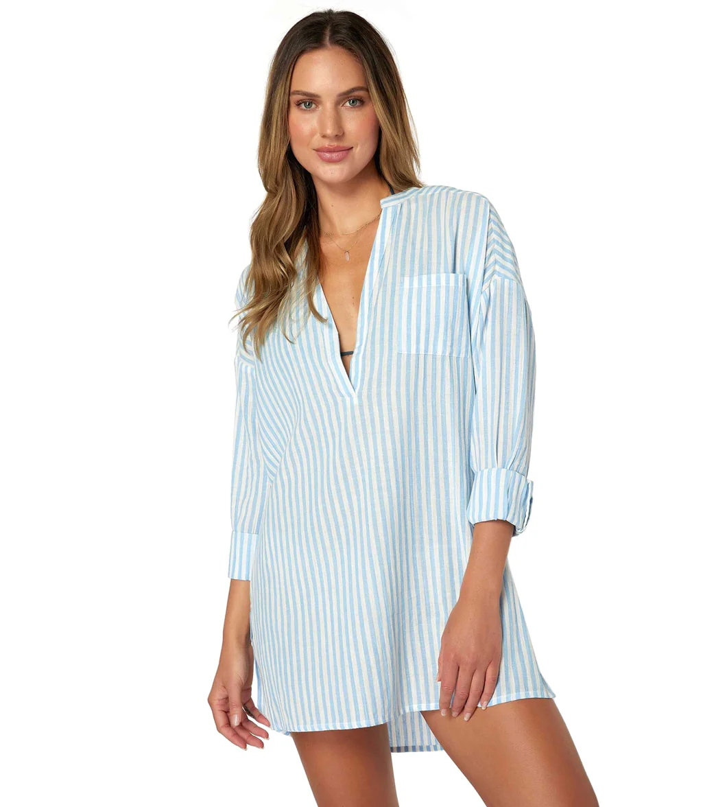 O'Neill Women's Belizin Stripe Cover Up Shirt Dress - Image 7
