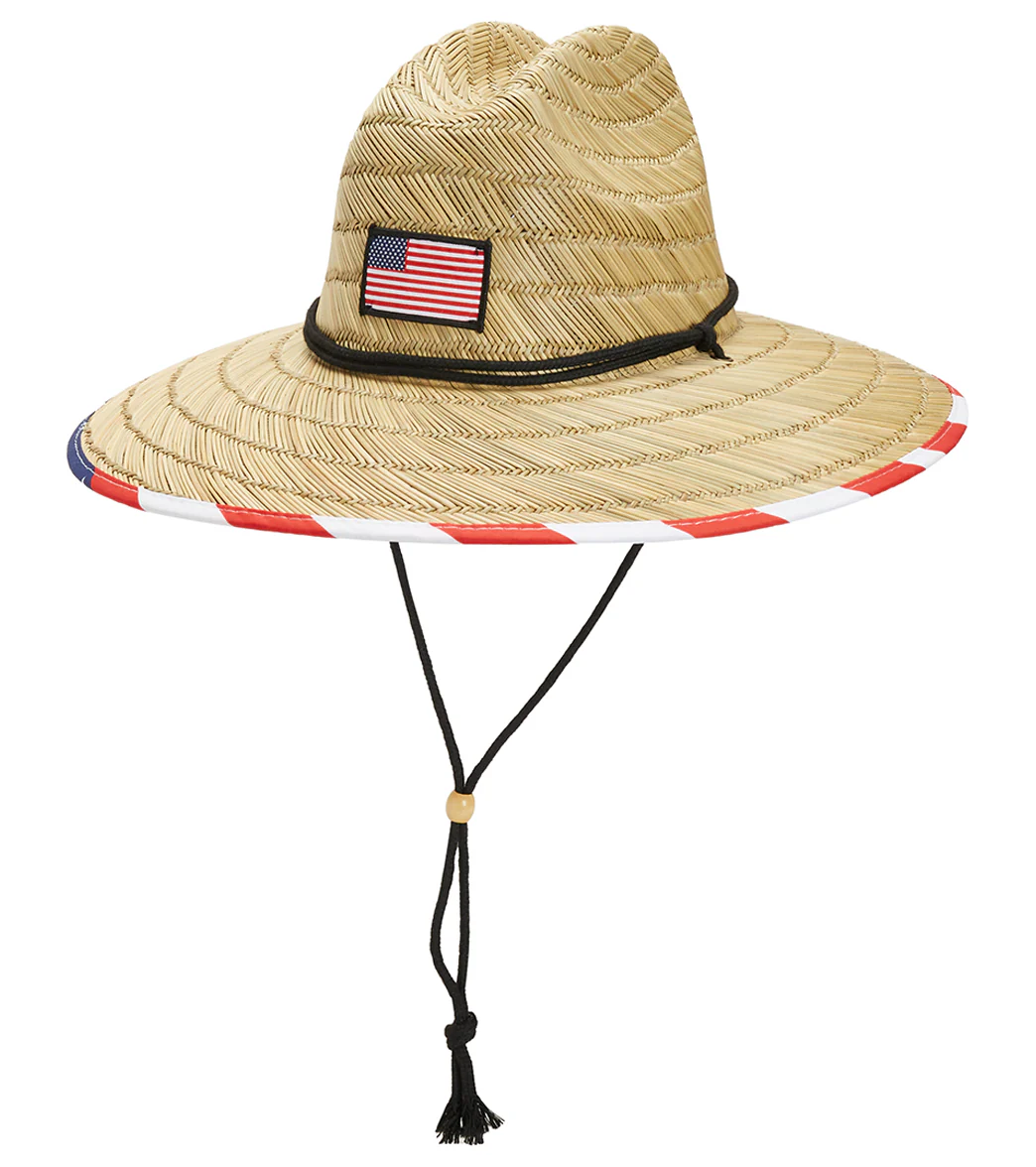 Peter Grimm Sally Americana Lifeguard Patriotic Straw 4" Brim Sun Hat - Image 5