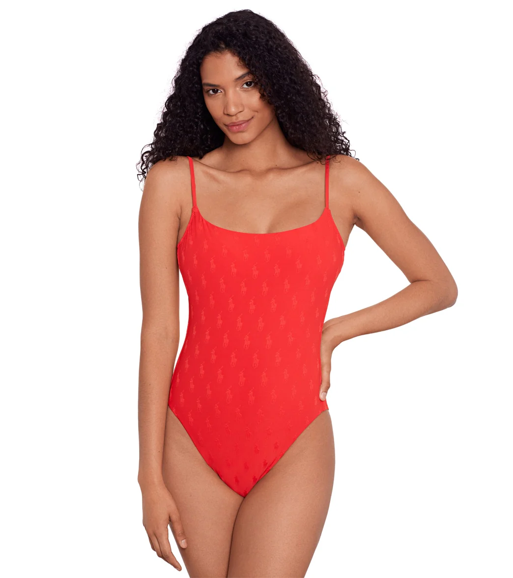 Polo Ralph Lauren Women's Logo Jacquard Kennedy One Piece Swimsuit - Image 7