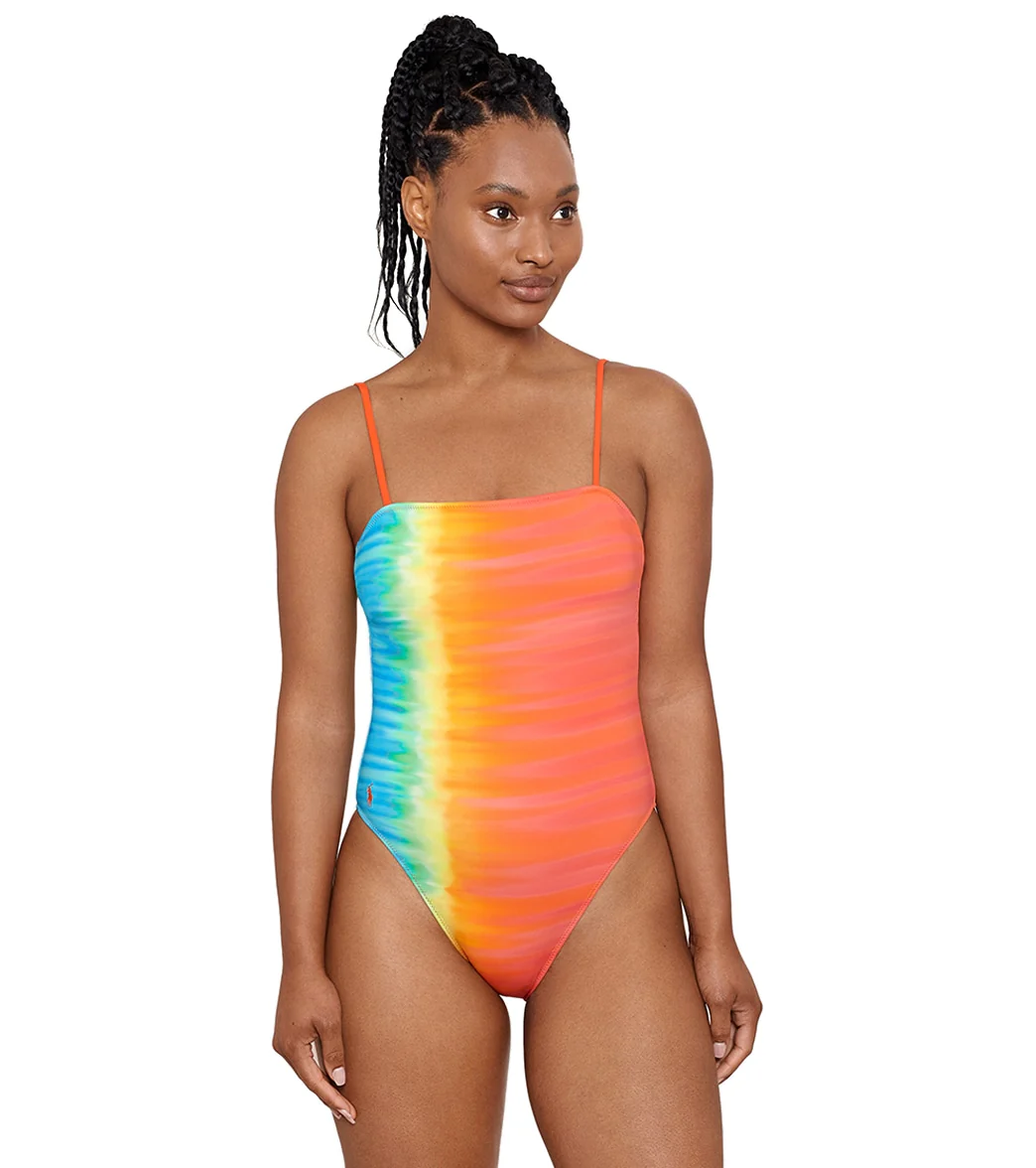 Polo Ralph Lauren Women's Tropic Glow Tye Dye Square Neck One Piece Swimsuit - Image 6