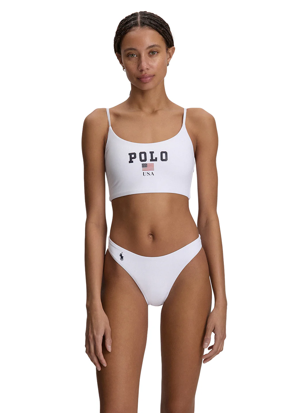 Polo Ralph Lauren Women's USA Logo High Leg Scoop Bikini Bottom - Image 6