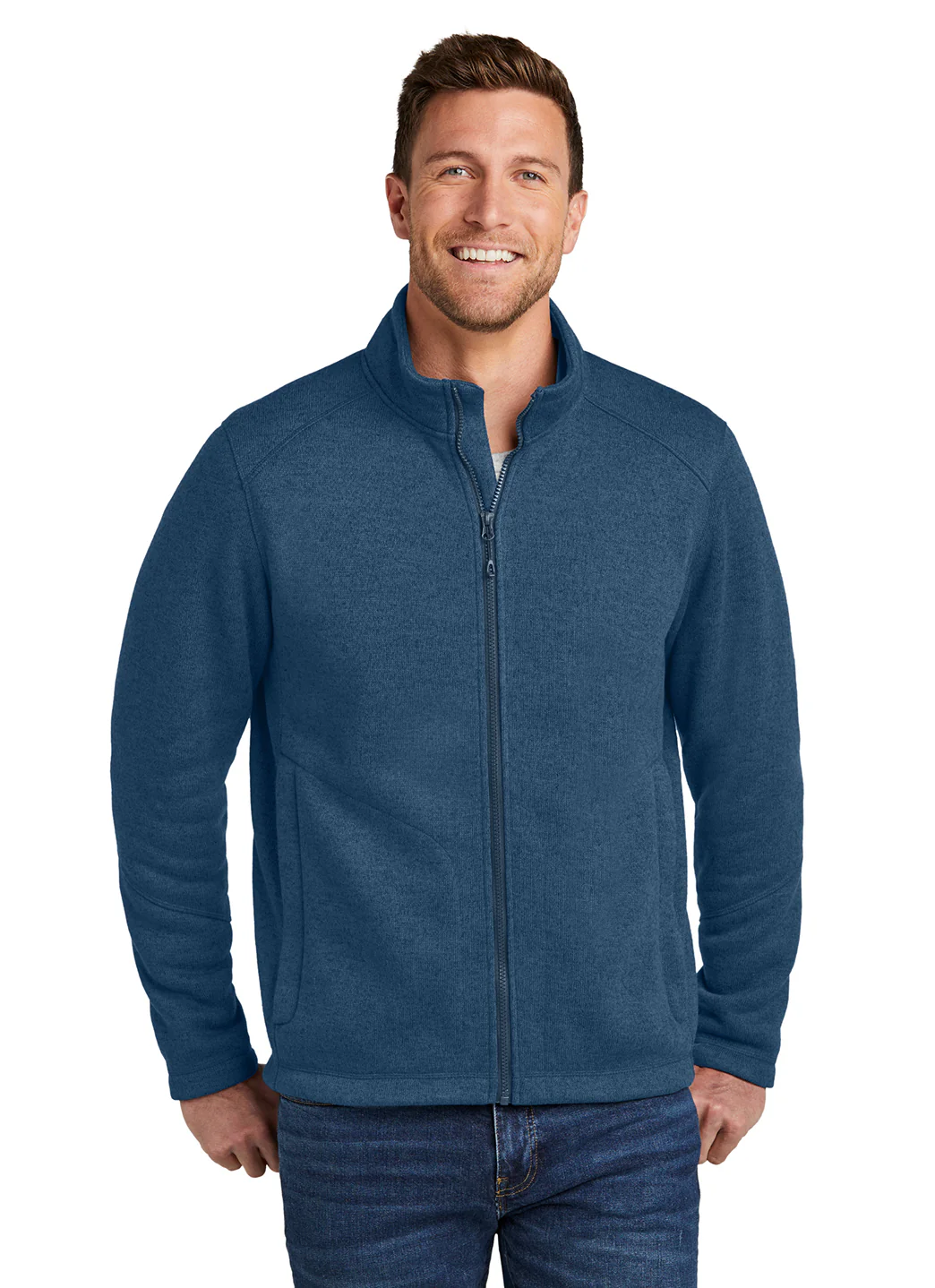Port Authority Men's Arc Sweater Fleece Jacket - Image 3