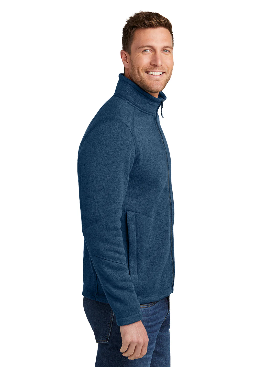 Port Authority Men's Arc Sweater Fleece Jacket - Image 4