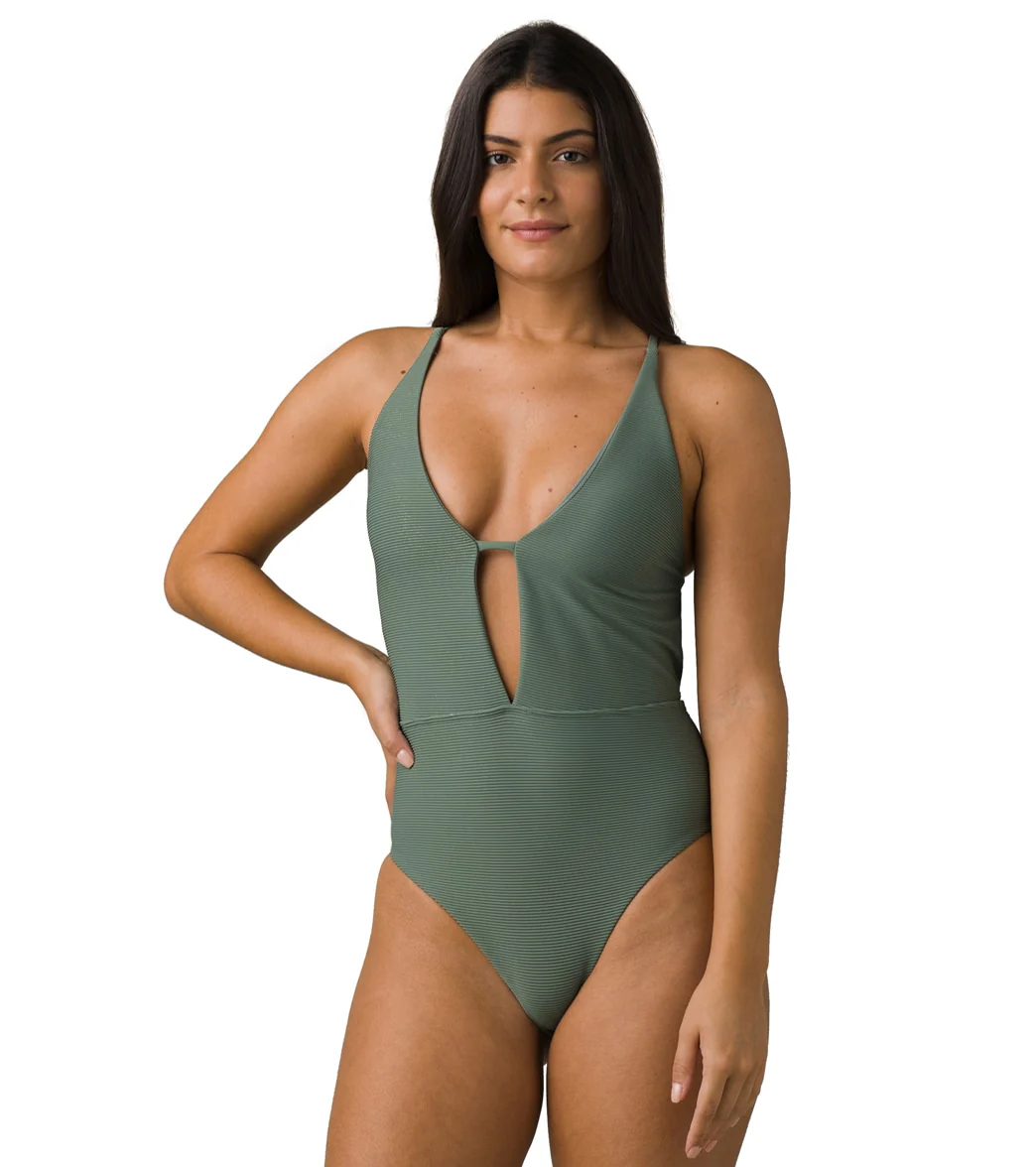 prAna La Plata Ottoman Ribbed One Piece Swimsuit
