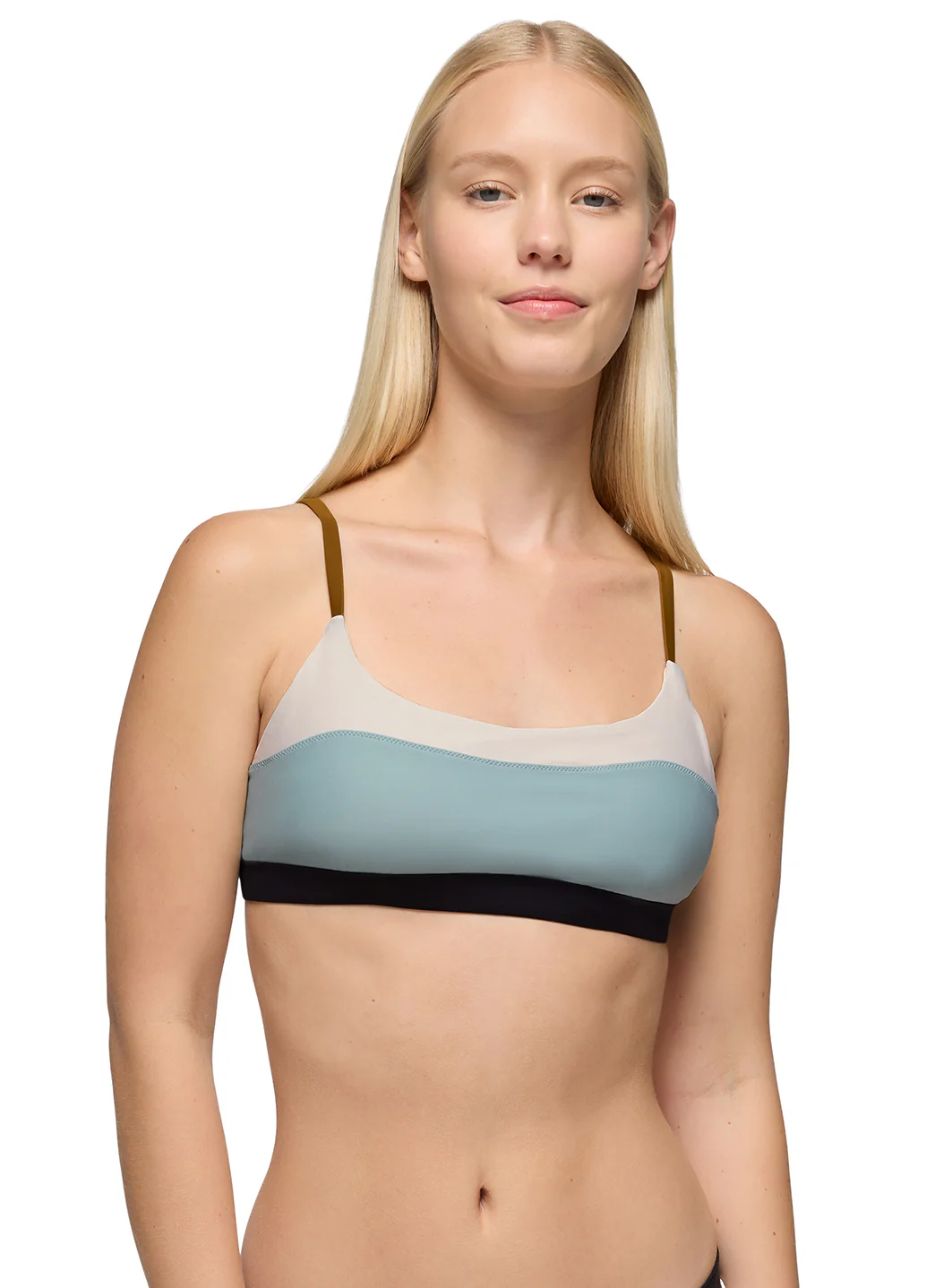 prAna Women's Baja Bound Color Block Adjustable Bikini Top - Image 8