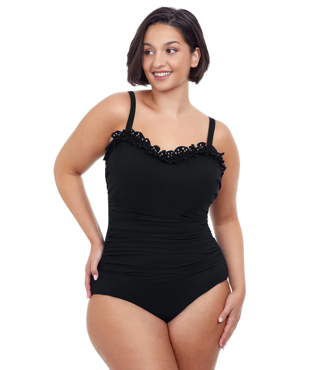 Profile by Gottex Plus Size Hula Dance Bandeau Once Piece Swimsuit - Image 8