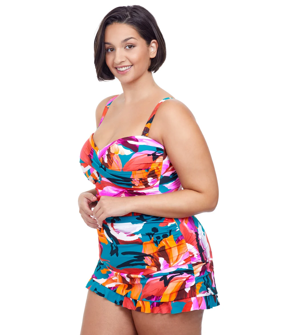Profile by Gottex Plus Size Sugar And Spice Bandeau Swim Dress - Image 2