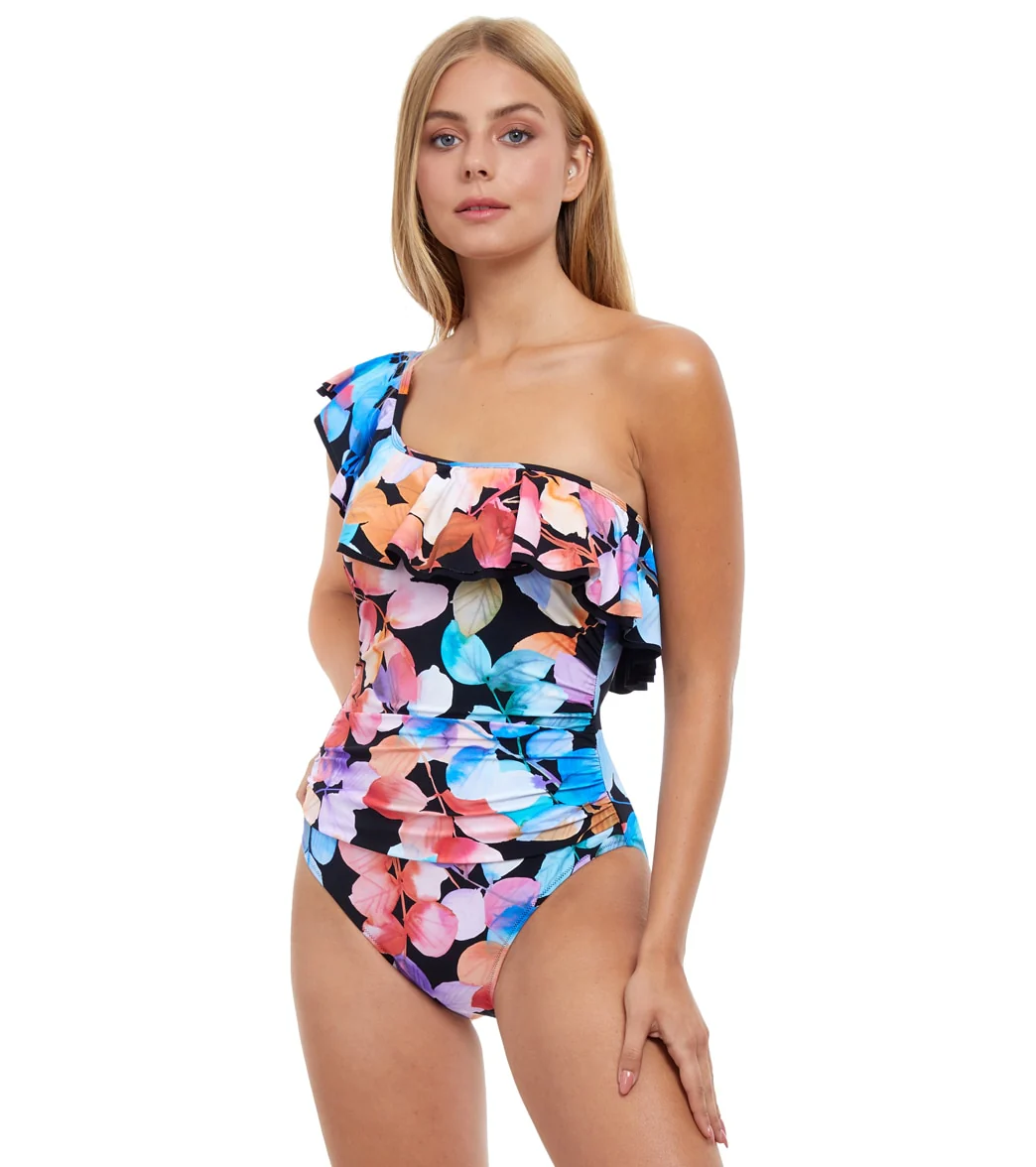 Profile by Gottex Woman's Color Rush One Shoulder One Piece Swimsuit