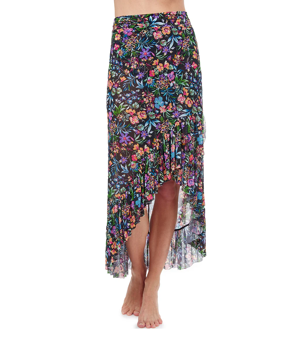 Profile by Gottex Women's Flora Floral High Low Ruffle Cover Up Skirt - Image 7