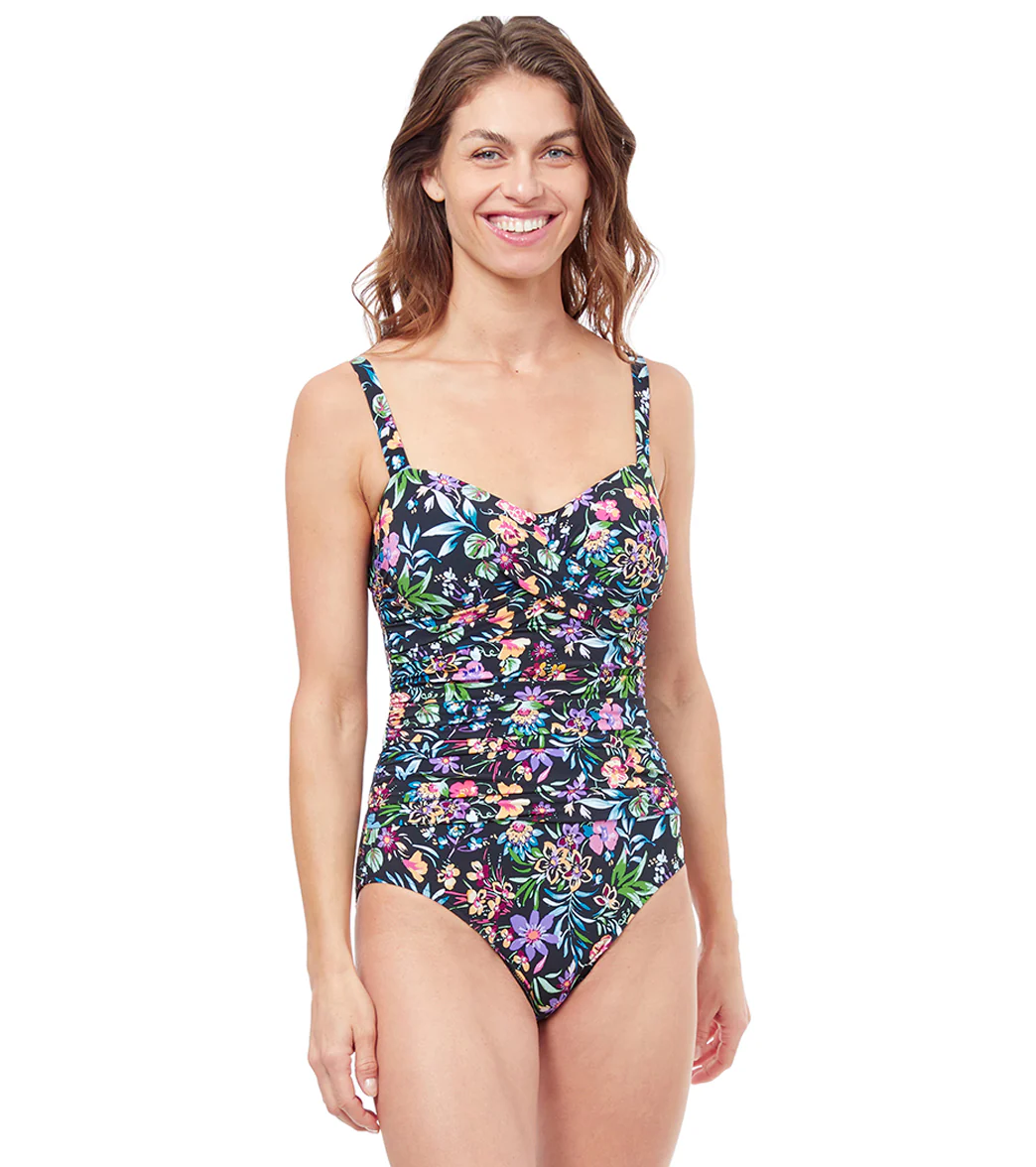 Profile by Gottex Women's Flora Floral One Piece Swimsuit (D-Cup) - Image 5