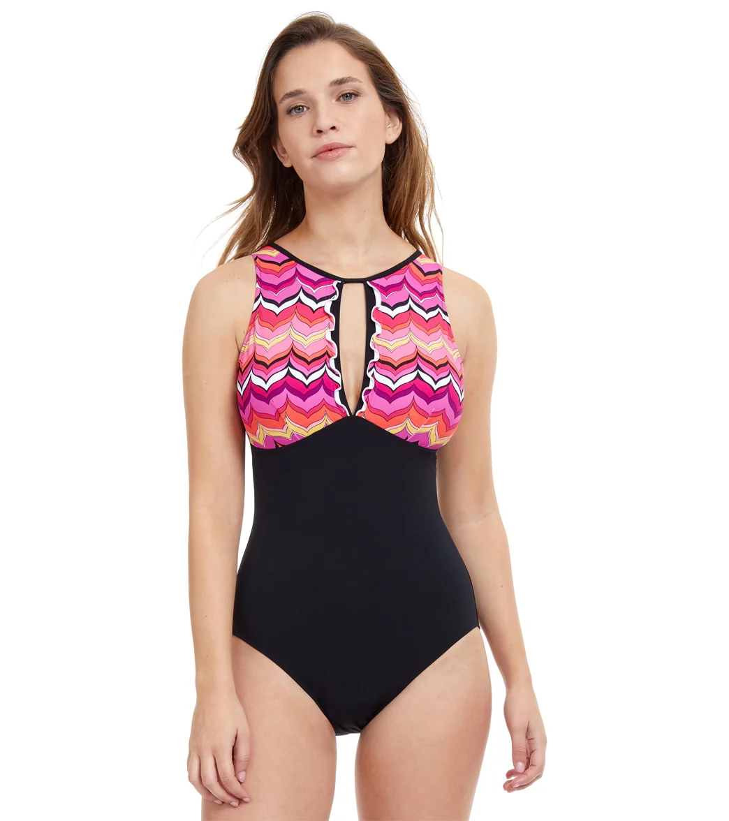 Profile by Gottex Women's Palm Springs High Neck One Piece Swimsuit - Image 6