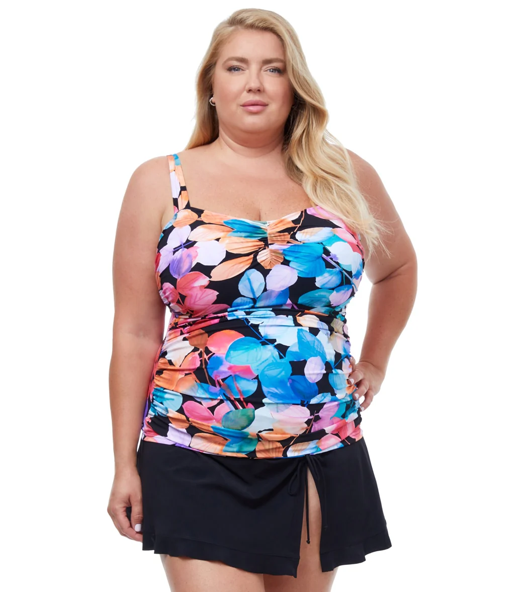 Profile by Gottex Women's Plus Size Color Rush Tankini Top - Image 5