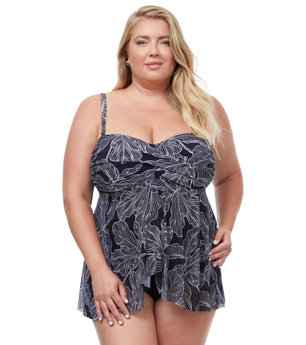 Profile by Gottex Women's Plus Size Soiree Fly A Way Bandeau Swim Dress - Image 5