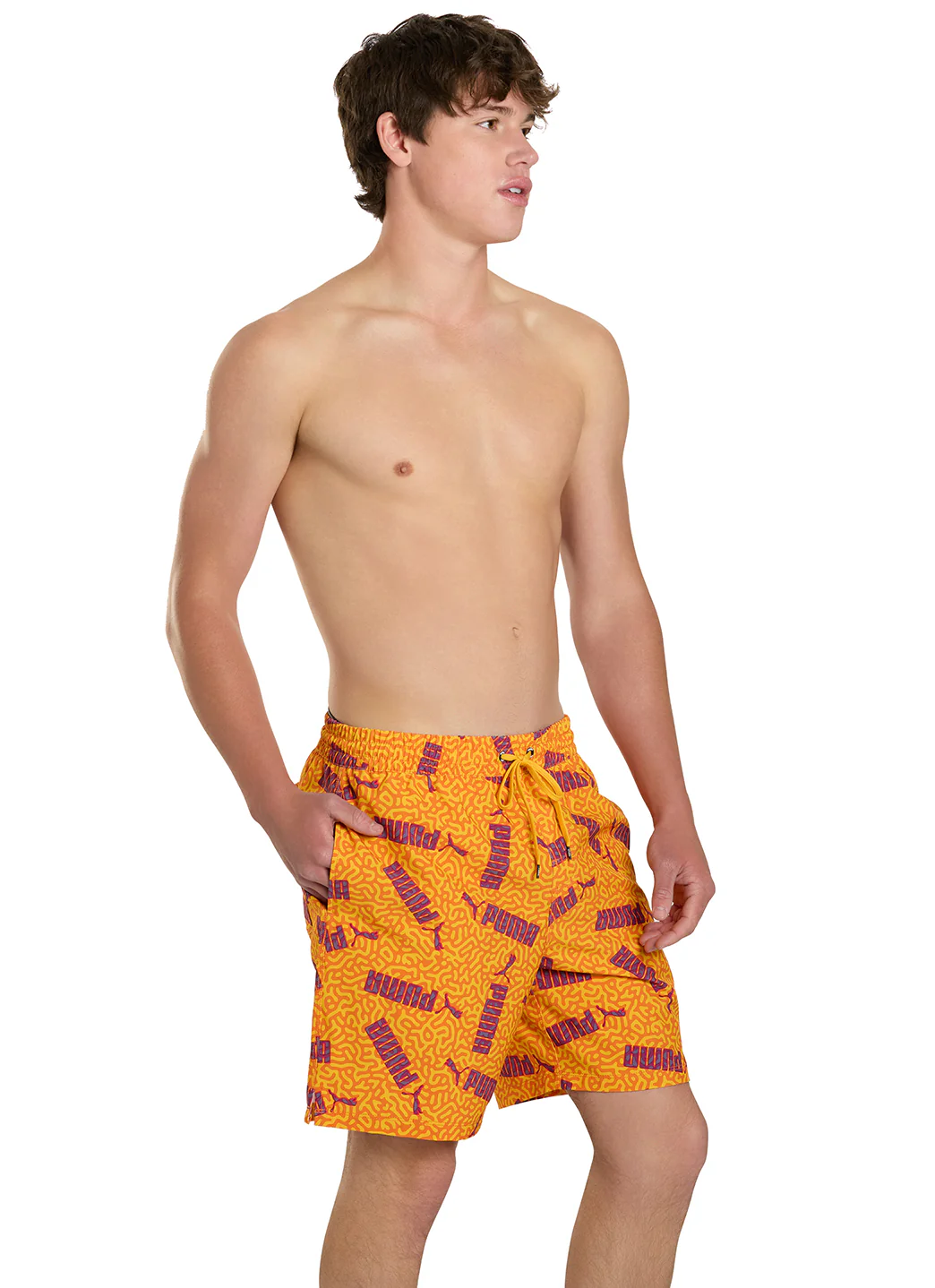 Puma Men's 18" Novelty Swim Trunks - Image 4