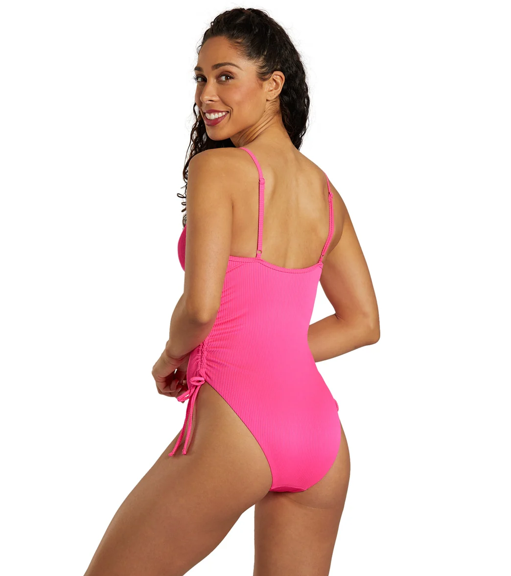 Puma Women's Ruched Side One Piece Swimsuit - Image 3
