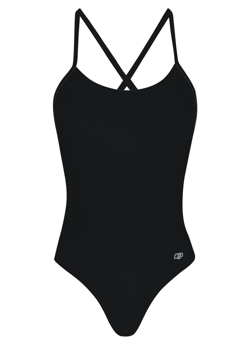 Q Swimwear Women's Solid Tie Back One Piece Swimsuit - Image 2