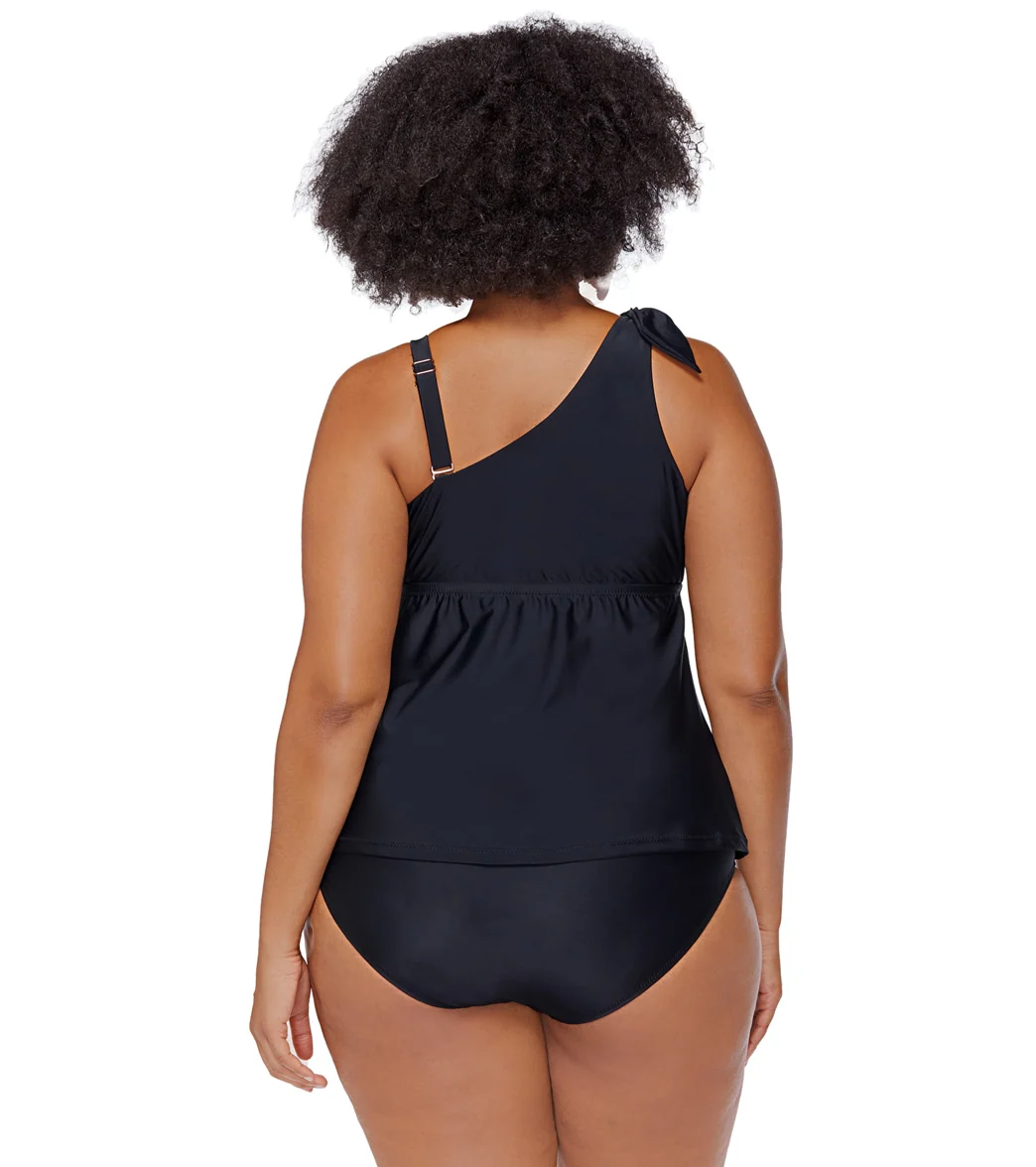 Raisins Women's Atlantic Solids Marita Plus Size Tankini Top - Image 4