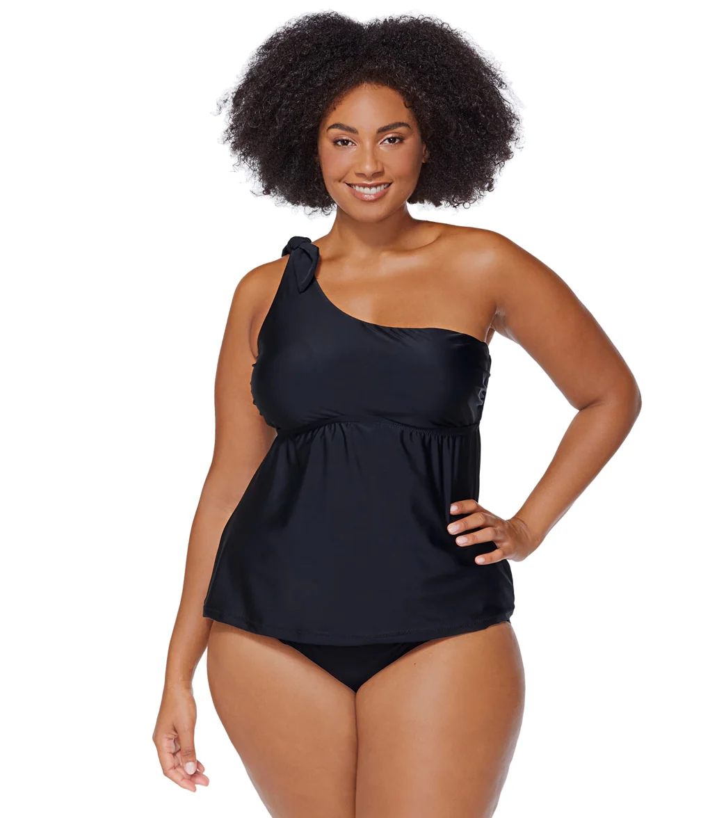 Raisins Women's Atlantic Solids Marita Plus Size Tankini Top - Image 6