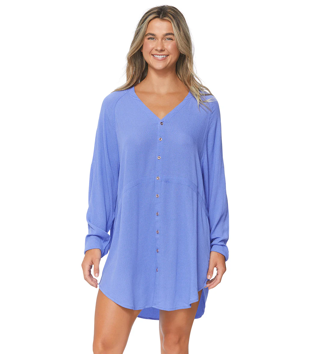 Raisins Women's Belize Beach Cover Up Shirt Dress - Image 12